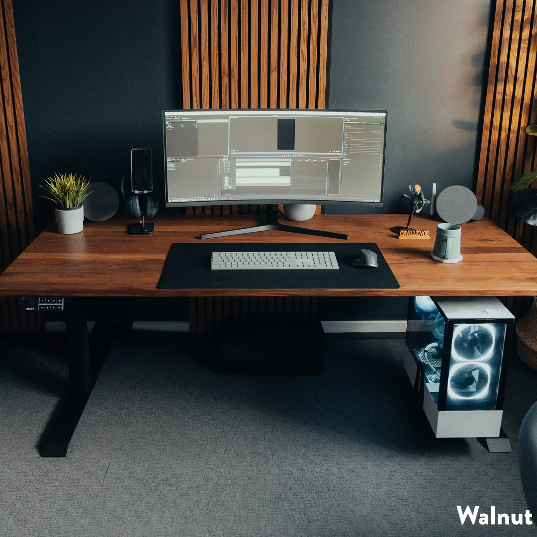 Desky Dual Hardwood Sit Stand Desk - Image 11