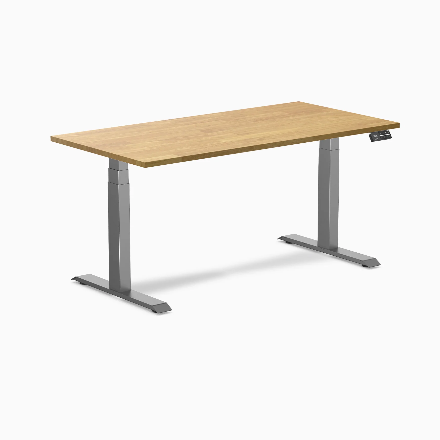 Desky Dual Rubberwood Sit Stand Desk - Image 16