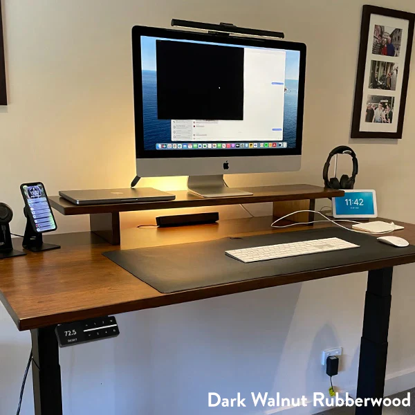 Almost Perfect Desky Dual Rubberwood Sit Stand Desk - Image 2