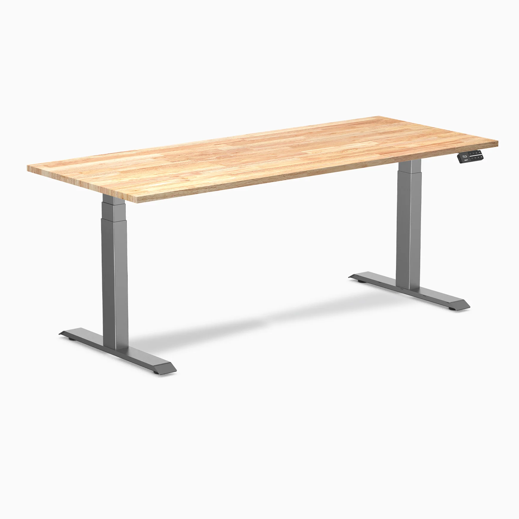 Desky Dual Rubberwood Sit Stand Desk - Image 20