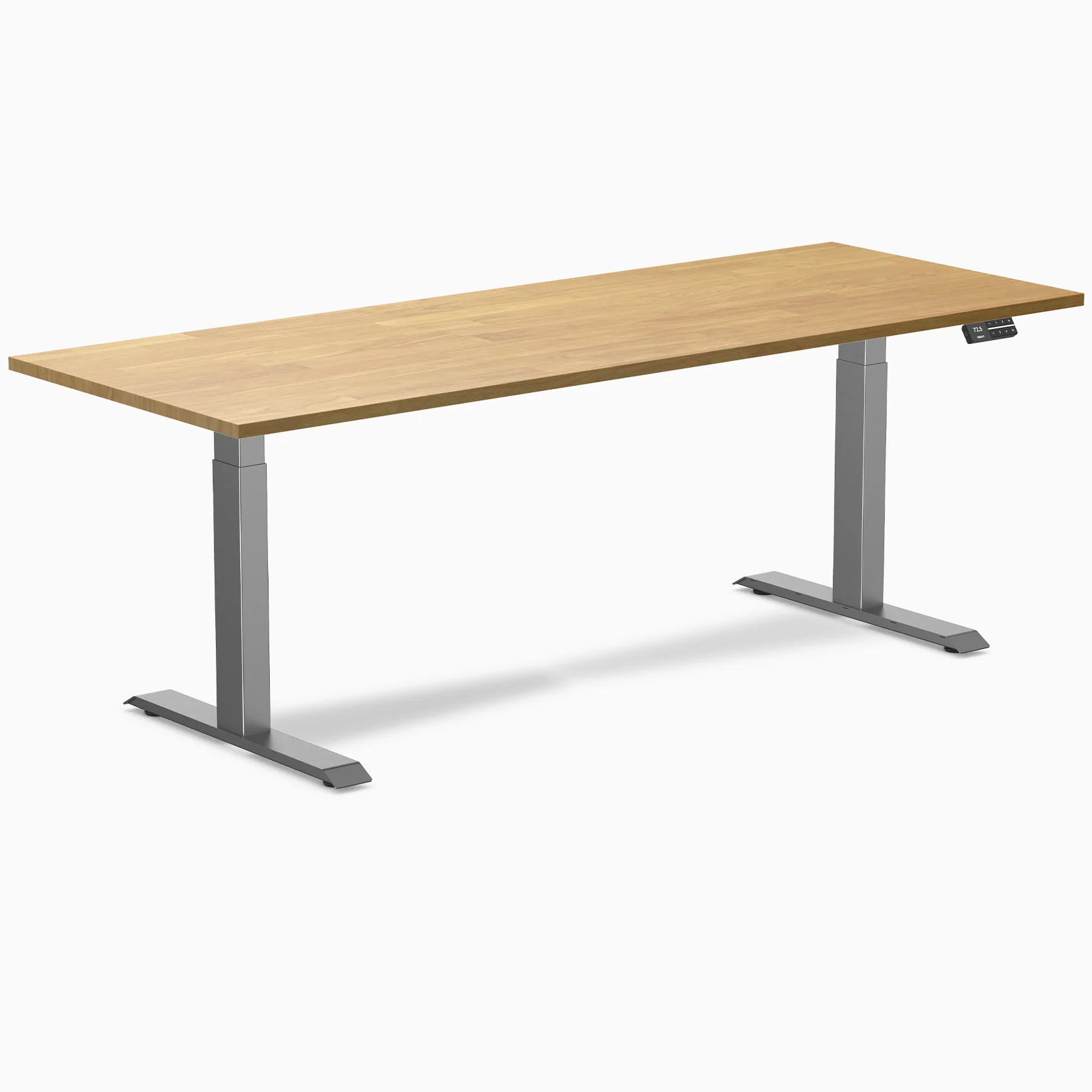Desky Dual Rubberwood Sit Stand Desk - Image 27
