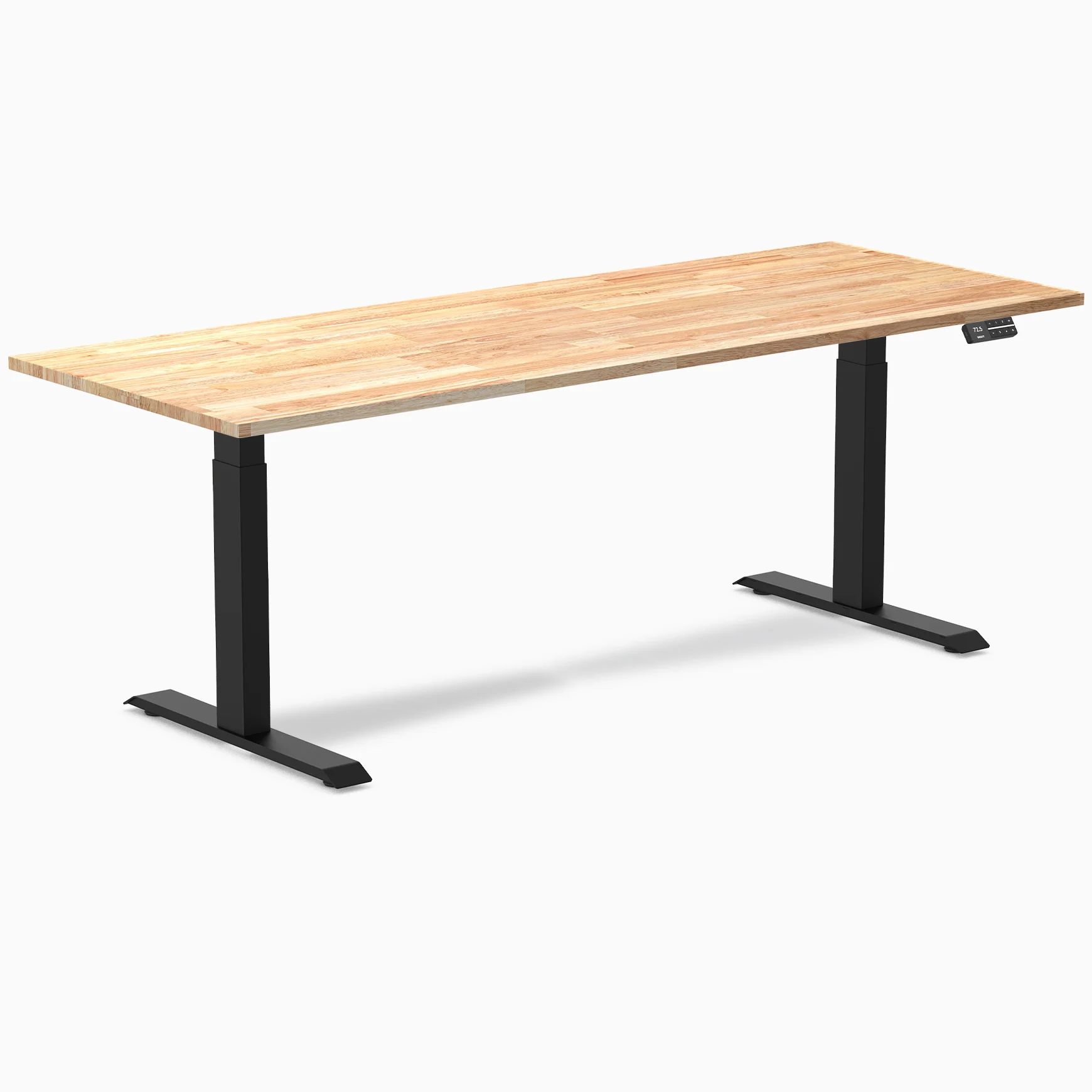 Desky Dual Rubberwood Sit Stand Desk - Image 29