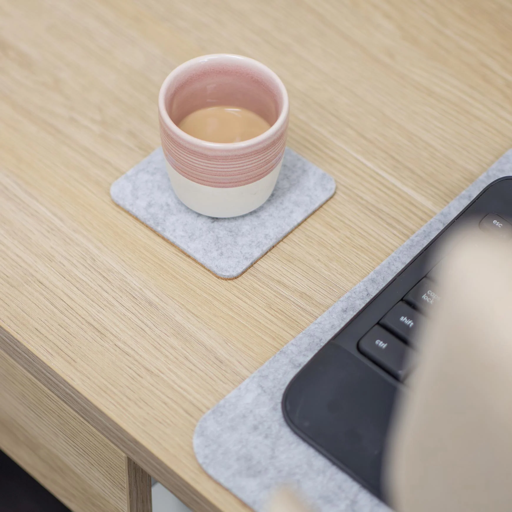 Almost Perfect Desky Felt/Cork Coaster - Image 5