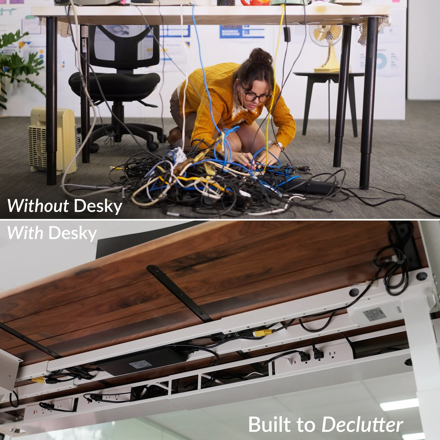 Desky Integrated Cable & Power Channel - Image 4