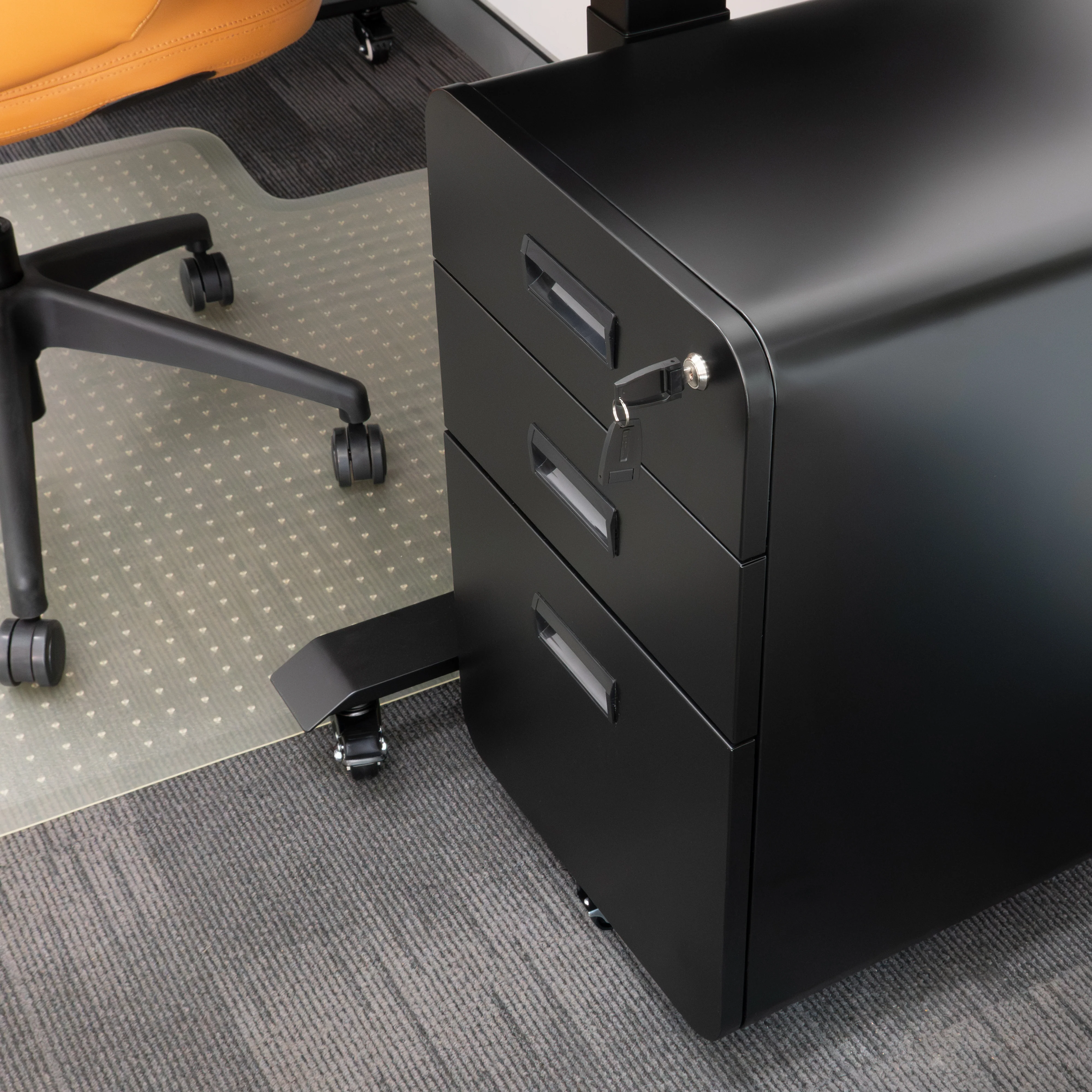 Desky 3 Drawer Mobile Filing Cabinet - Image 6