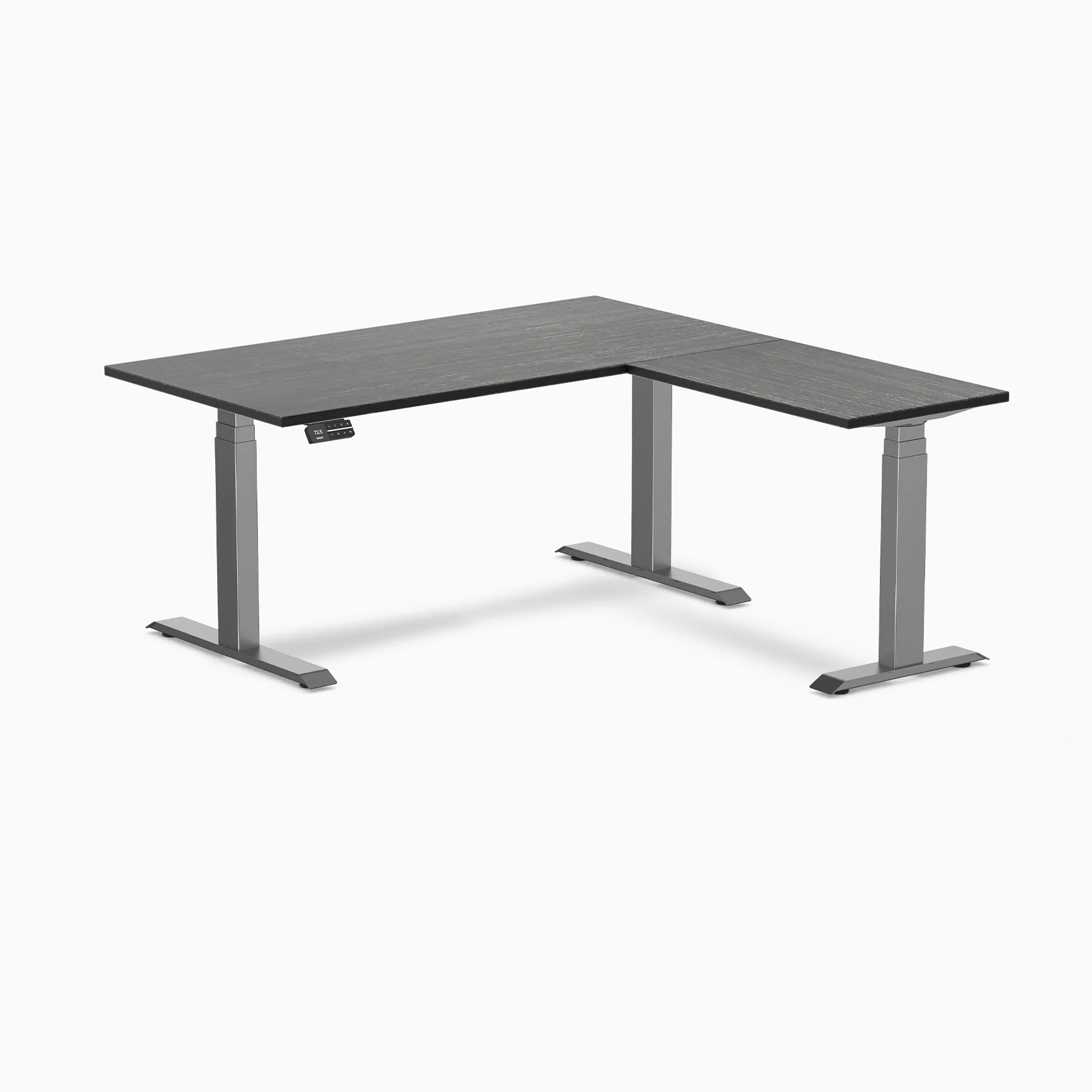 Desky Bamboo L-Shape Sit Stand Desk - Image 13