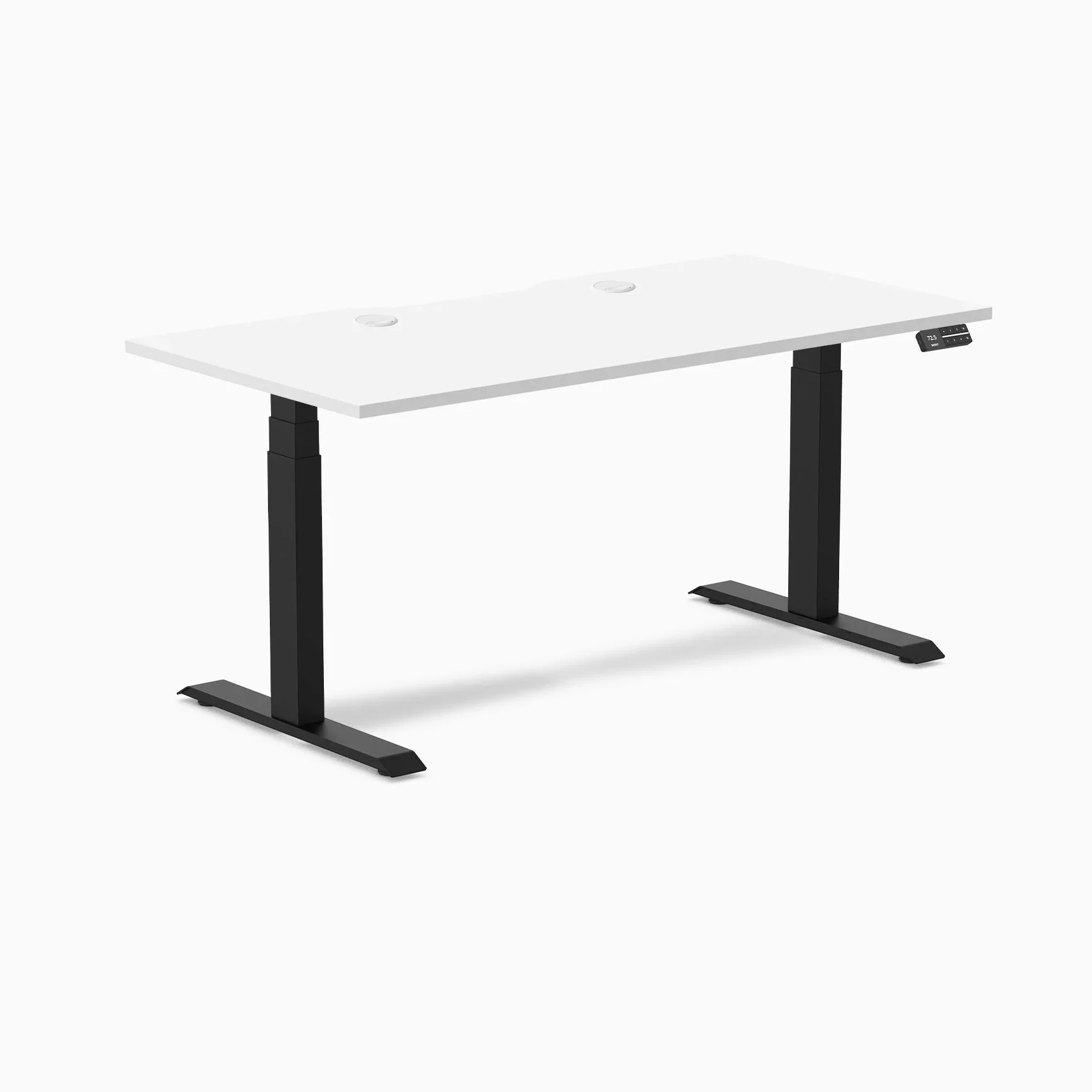Desky Dual Scalloped Laminate Sit Stand Desk - Image 124