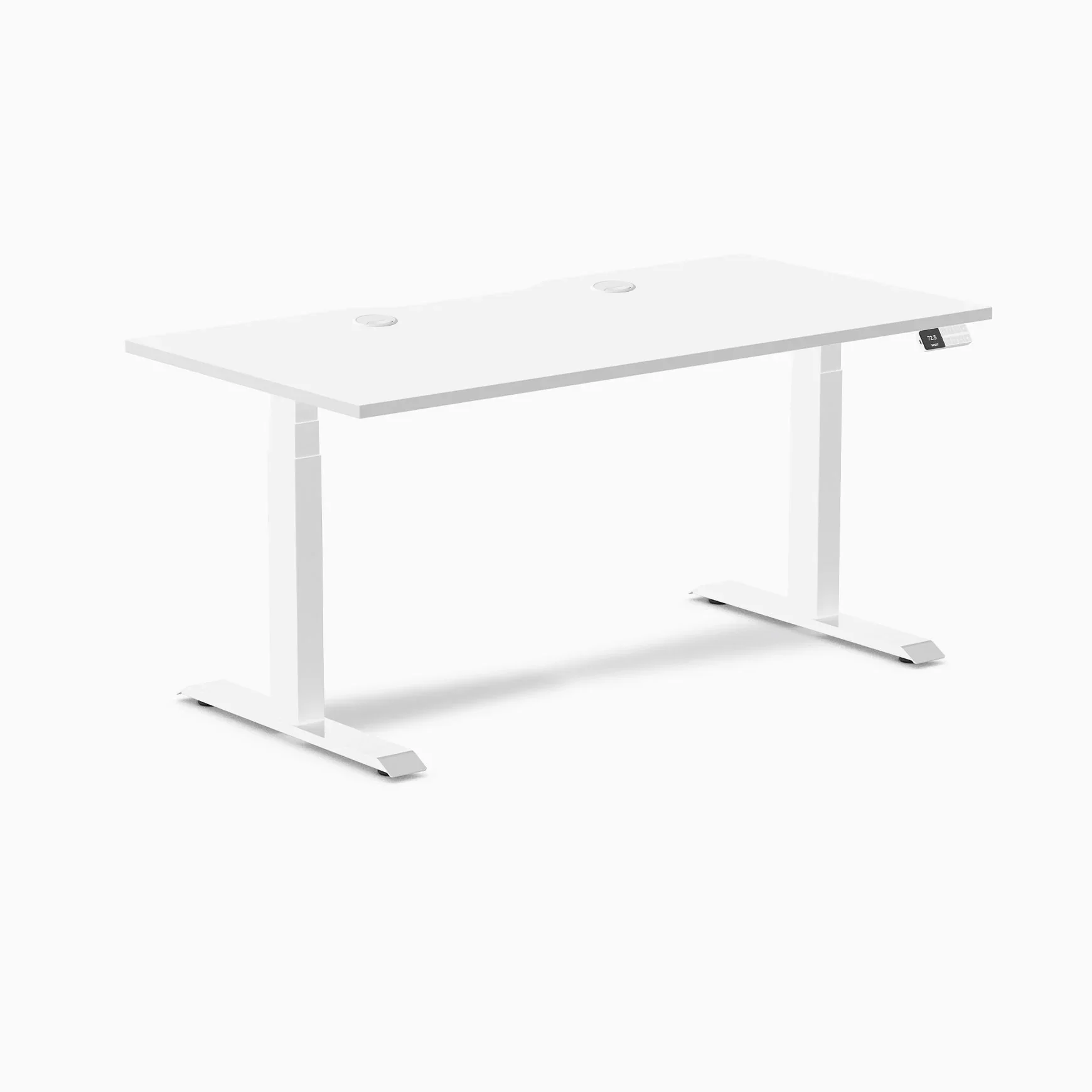 Desky Dual Scalloped Laminate Sit Stand Desk - Image 125