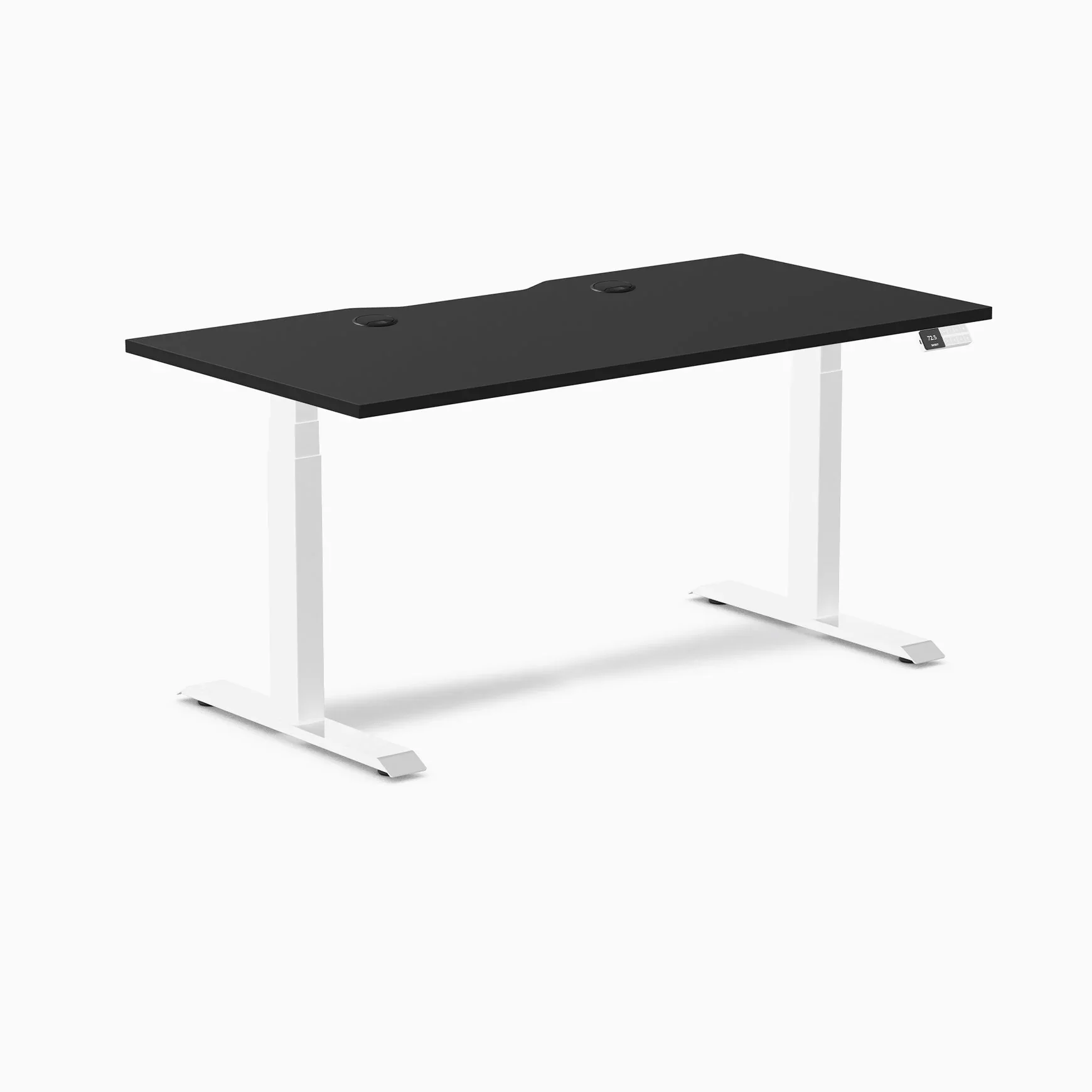 Desky Dual Scalloped Laminate Sit Stand Desk - Image 137