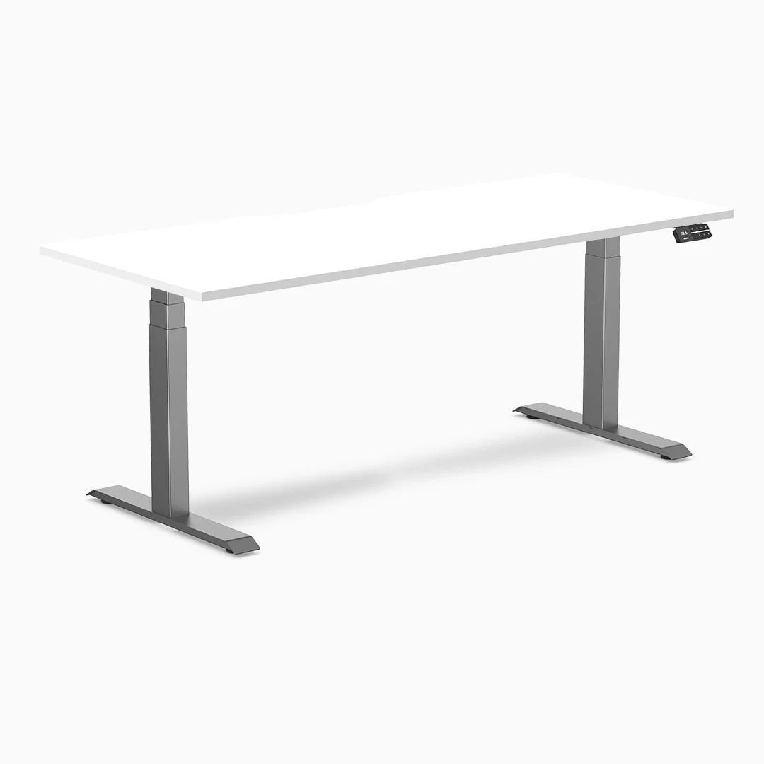 Desky Dual Scalloped Laminate Sit Stand Desk - Image 14