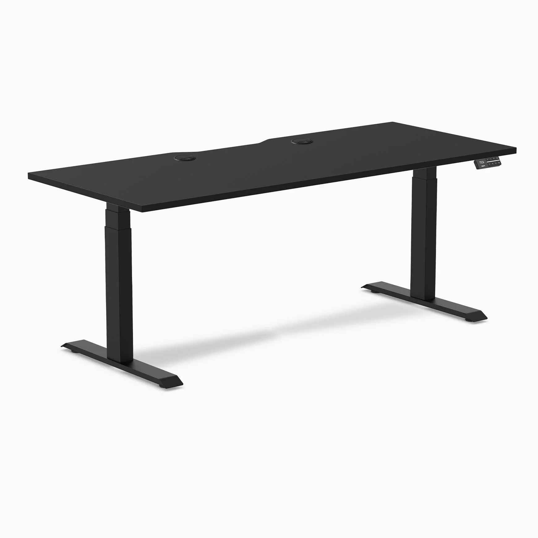 Desky Dual Scalloped Laminate Sit Stand Desk - Image 140