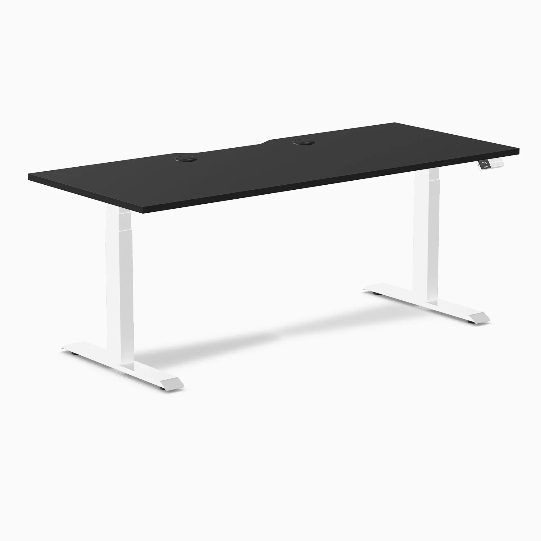 Desky Dual Scalloped Laminate Sit Stand Desk - Image 141
