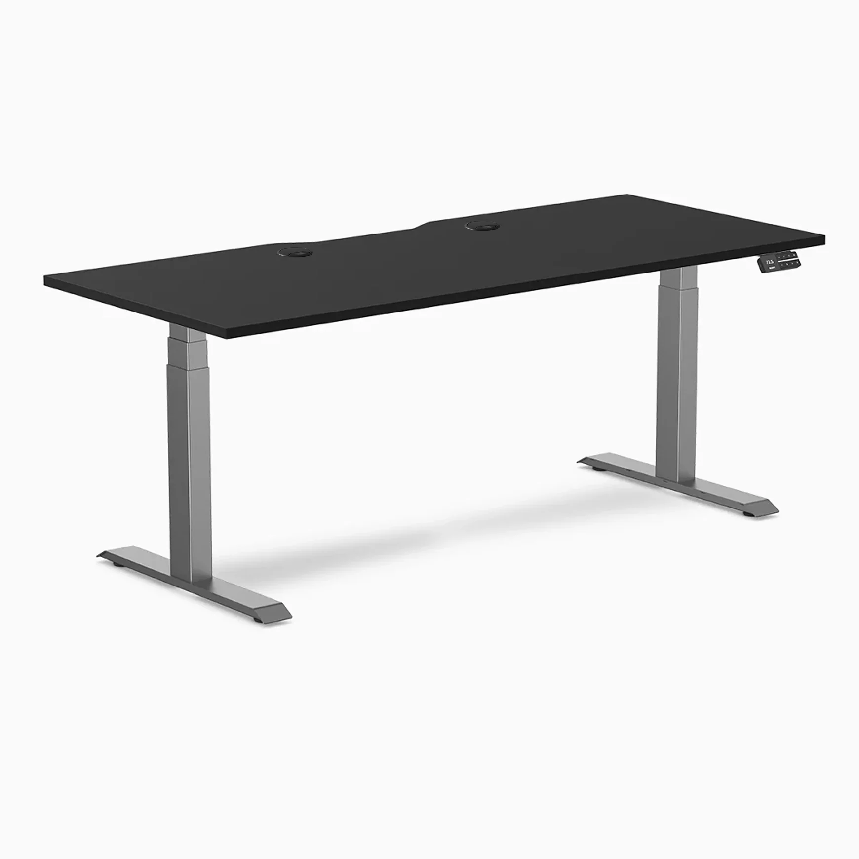 Desky Dual Scalloped Laminate Sit Stand Desk - Image 142