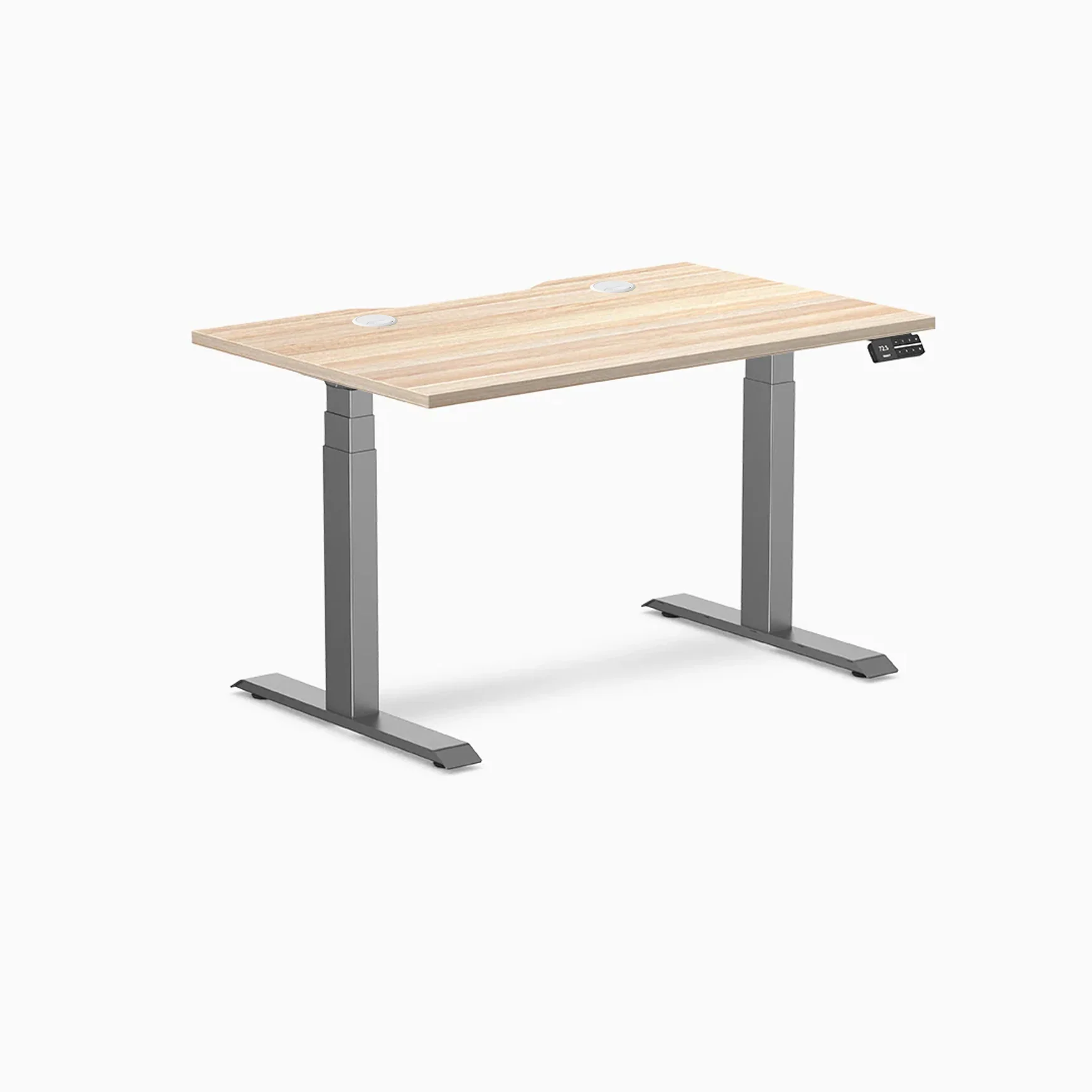 Desky Dual Scalloped Laminate Sit Stand Desk - Image 146