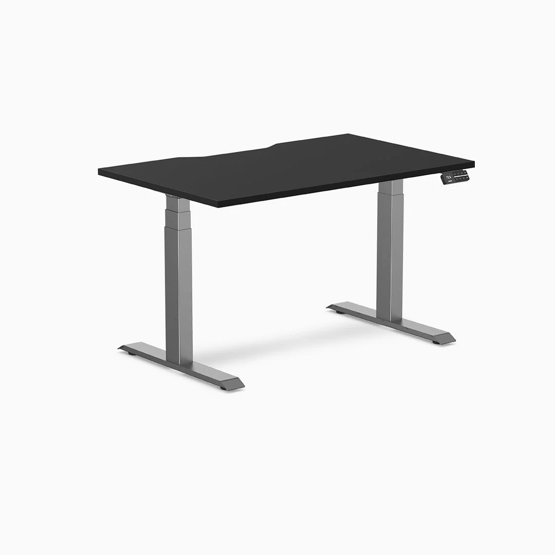 Desky Dual Scalloped Laminate Sit Stand Desk - Image 15