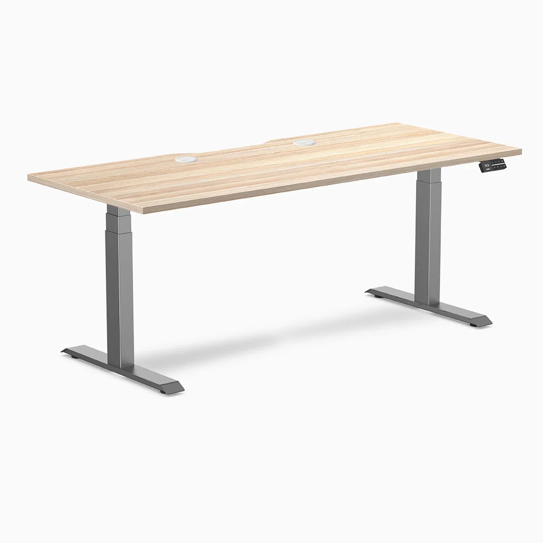 Desky Dual Scalloped Laminate Sit Stand Desk - Image 154