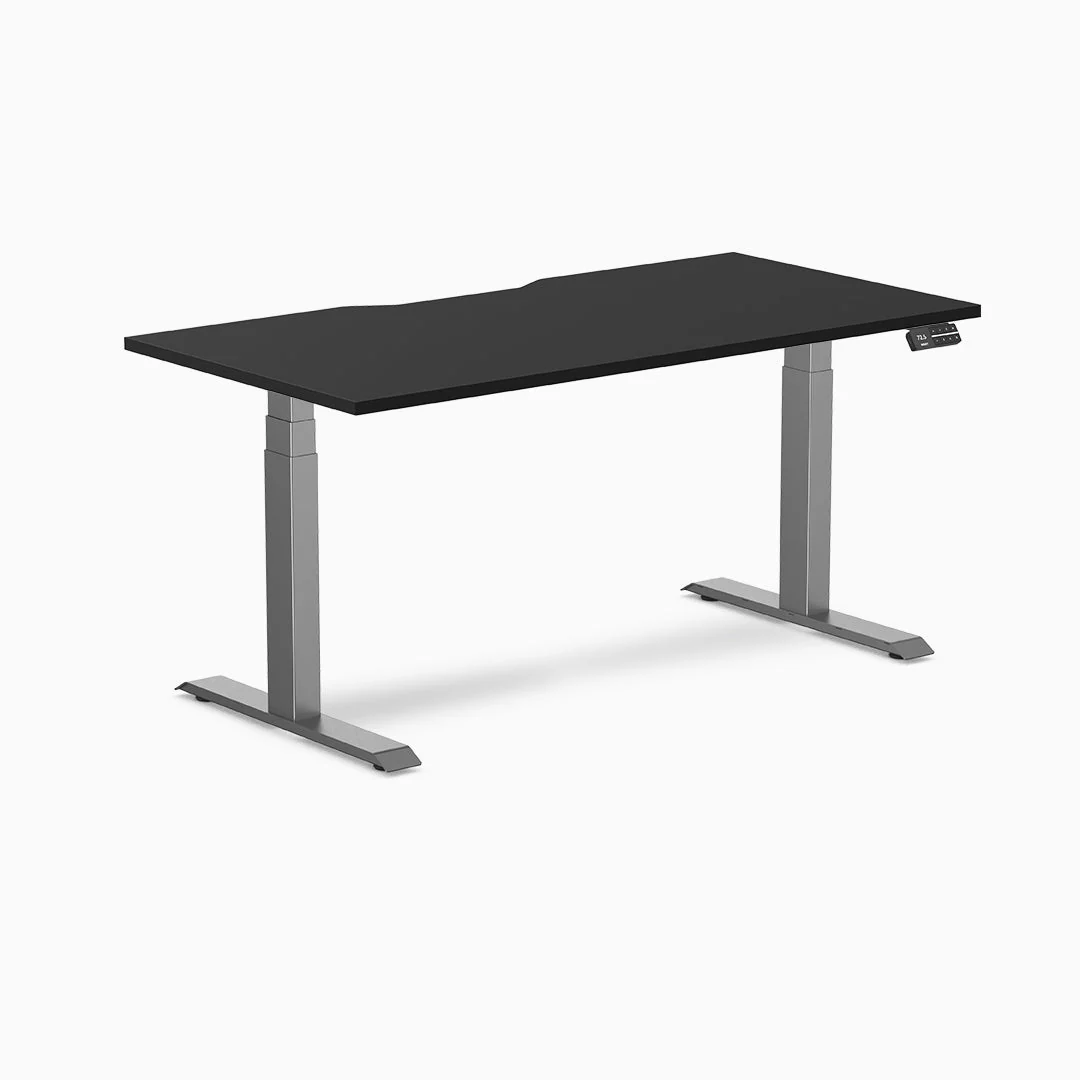 Desky Dual Scalloped Laminate Sit Stand Desk - Image 16