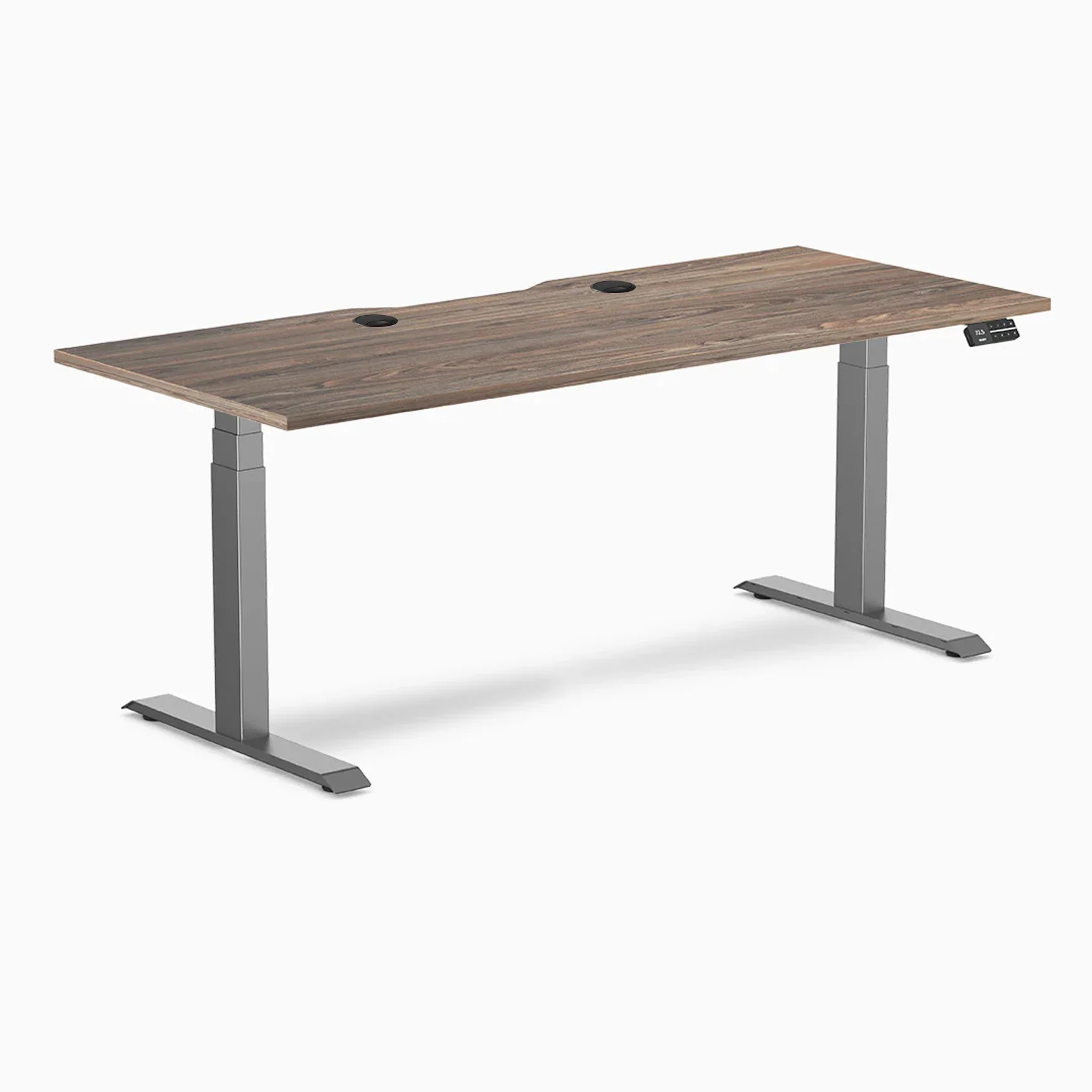 Desky Dual Scalloped Laminate Sit Stand Desk - Image 166