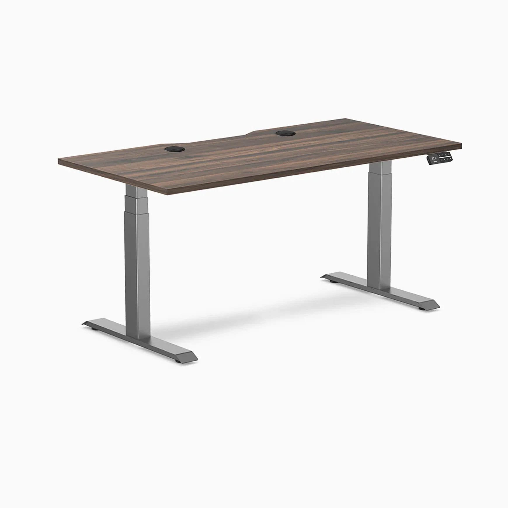 Desky Dual Scalloped Laminate Sit Stand Desk - Image 174