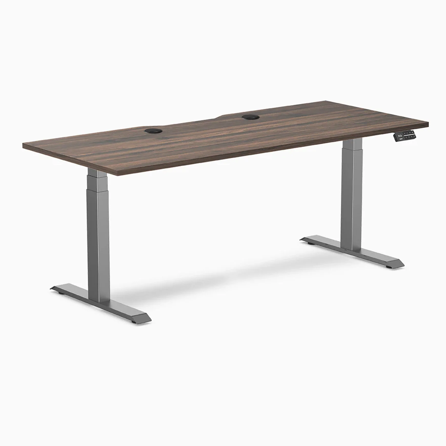 Desky Dual Scalloped Laminate Sit Stand Desk - Image 178