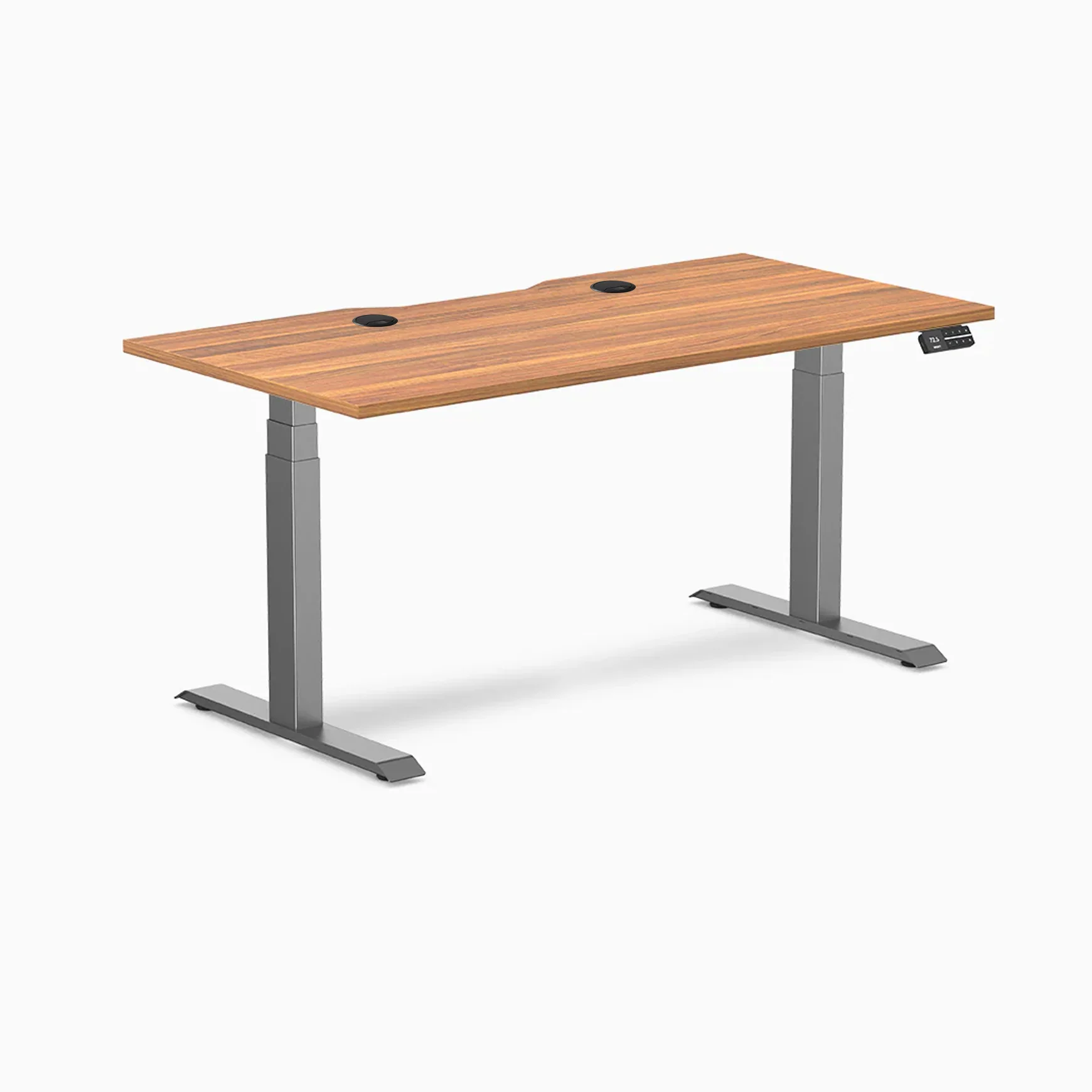 Desky Dual Scalloped Laminate Sit Stand Desk - Image 186