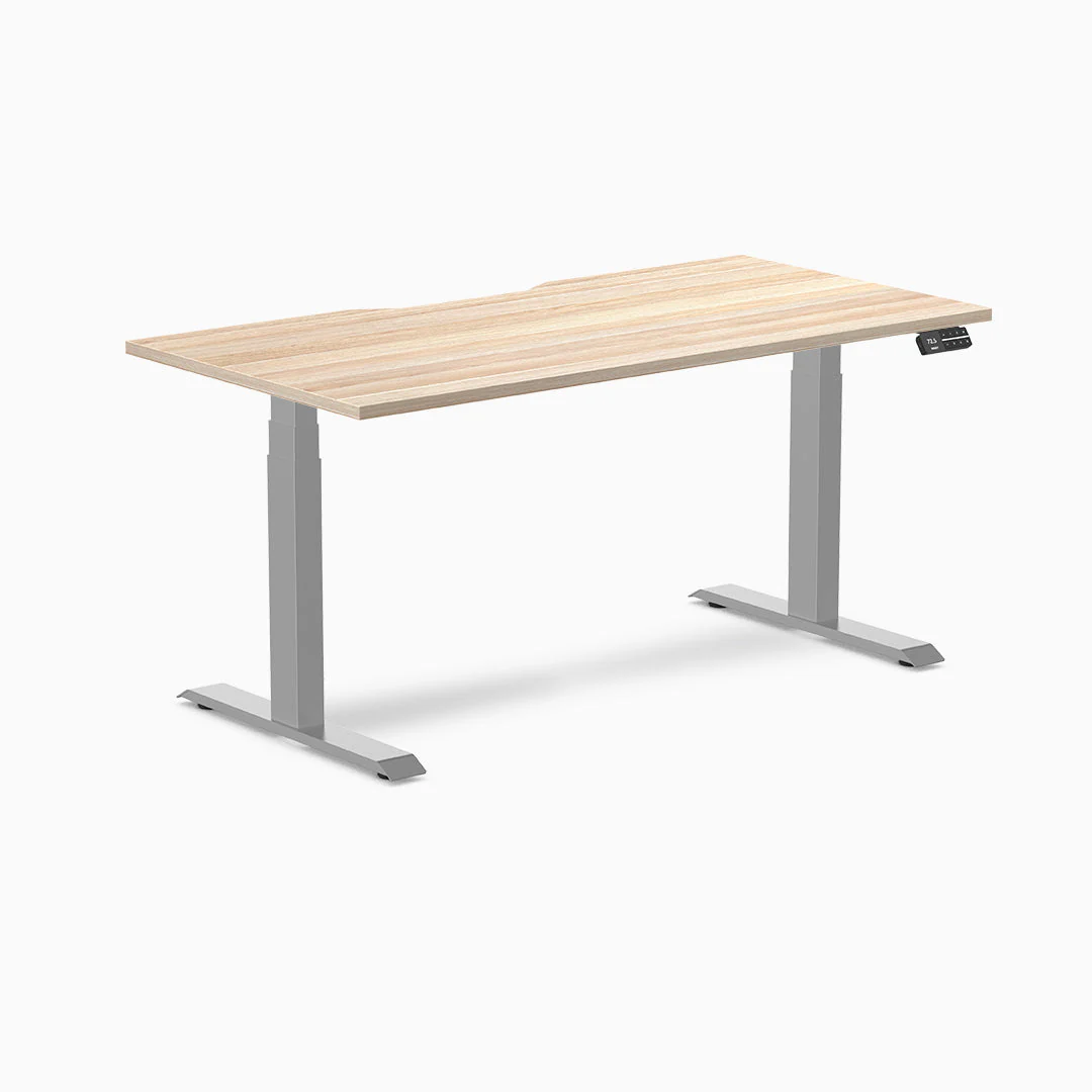 Desky Dual Scalloped Laminate Sit Stand Desk - Image 19