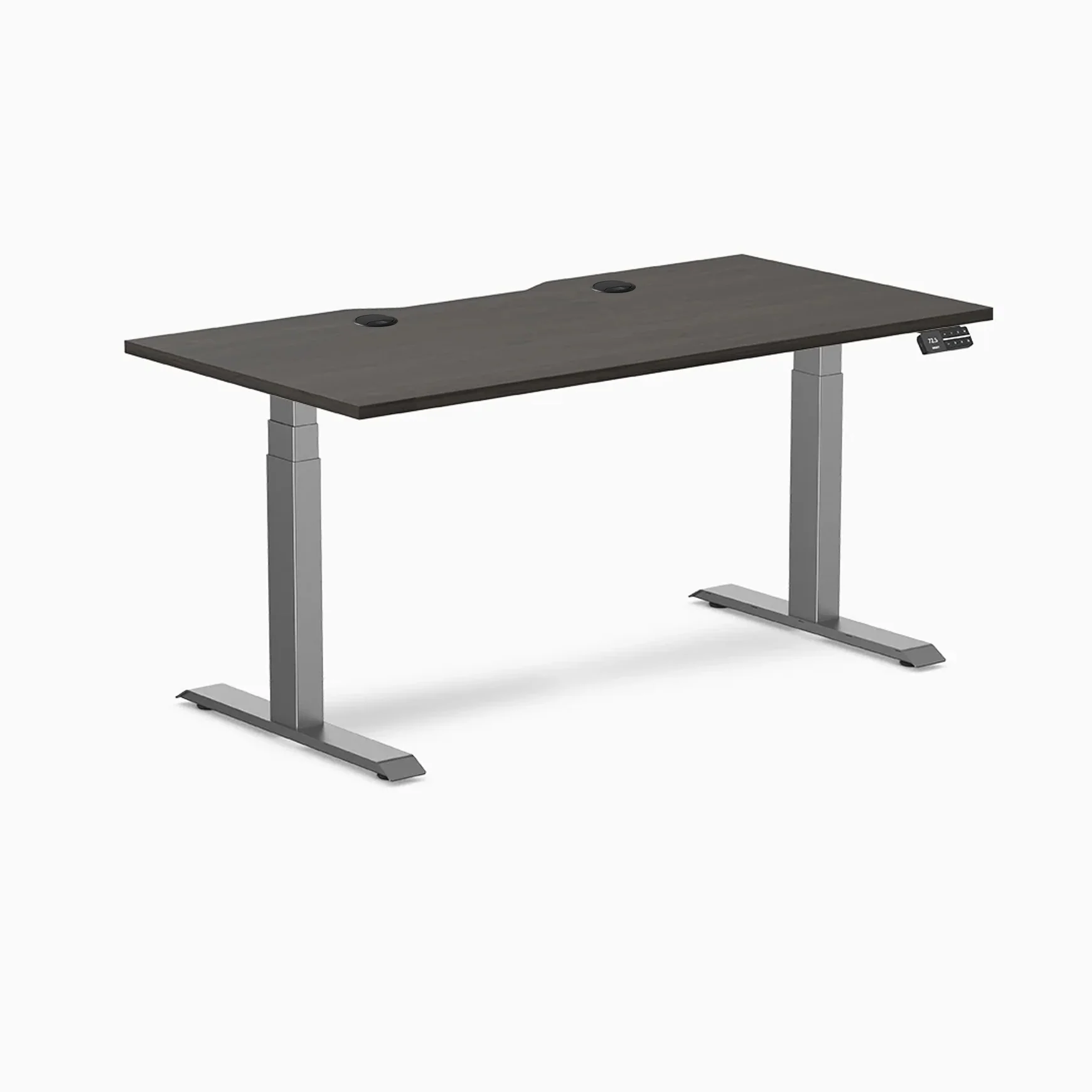 Desky Dual Scalloped Laminate Sit Stand Desk - Image 198
