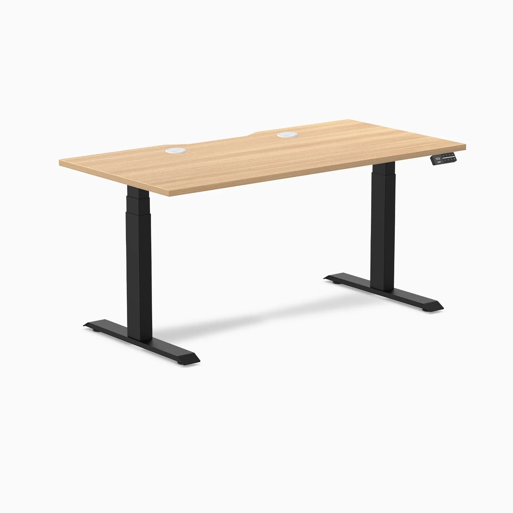 Desky Dual Scalloped Laminate Sit Stand Desk - Image 208
