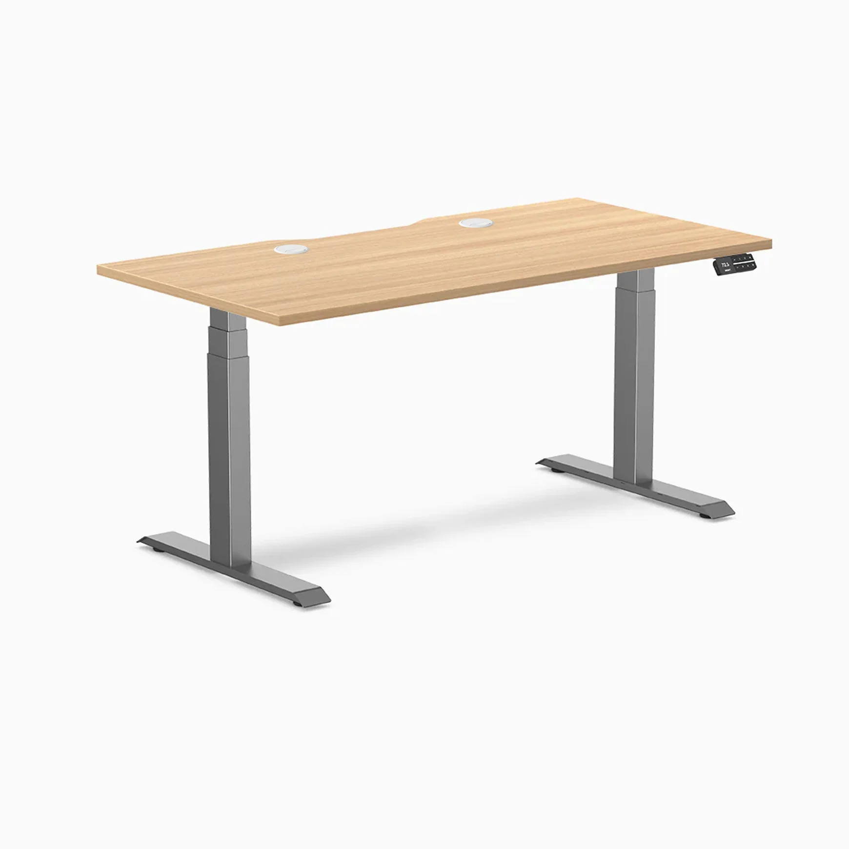 Desky Dual Scalloped Laminate Sit Stand Desk - Image 210