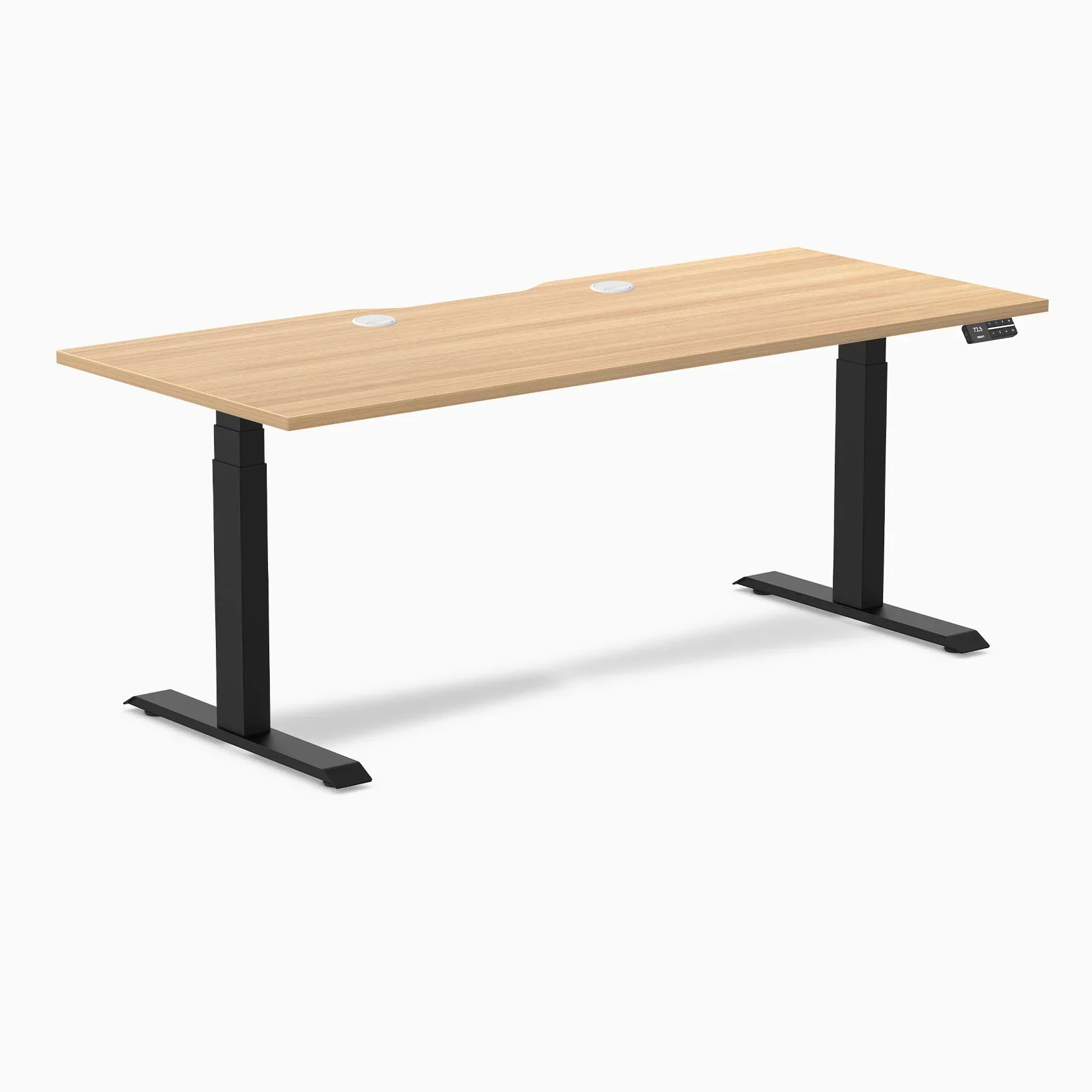 Desky Dual Scalloped Laminate Sit Stand Desk - Image 212
