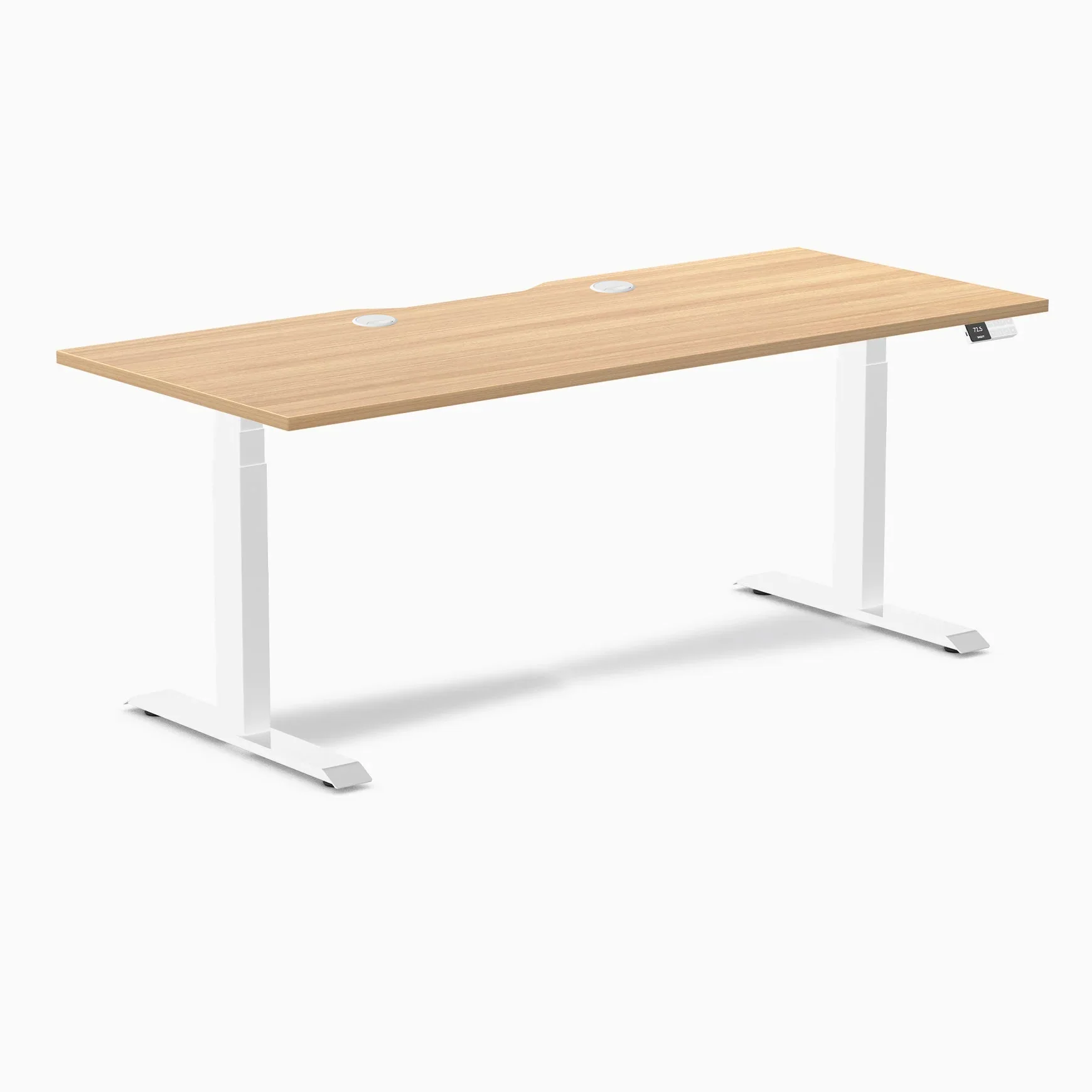 Desky Dual Scalloped Laminate Sit Stand Desk - Image 213