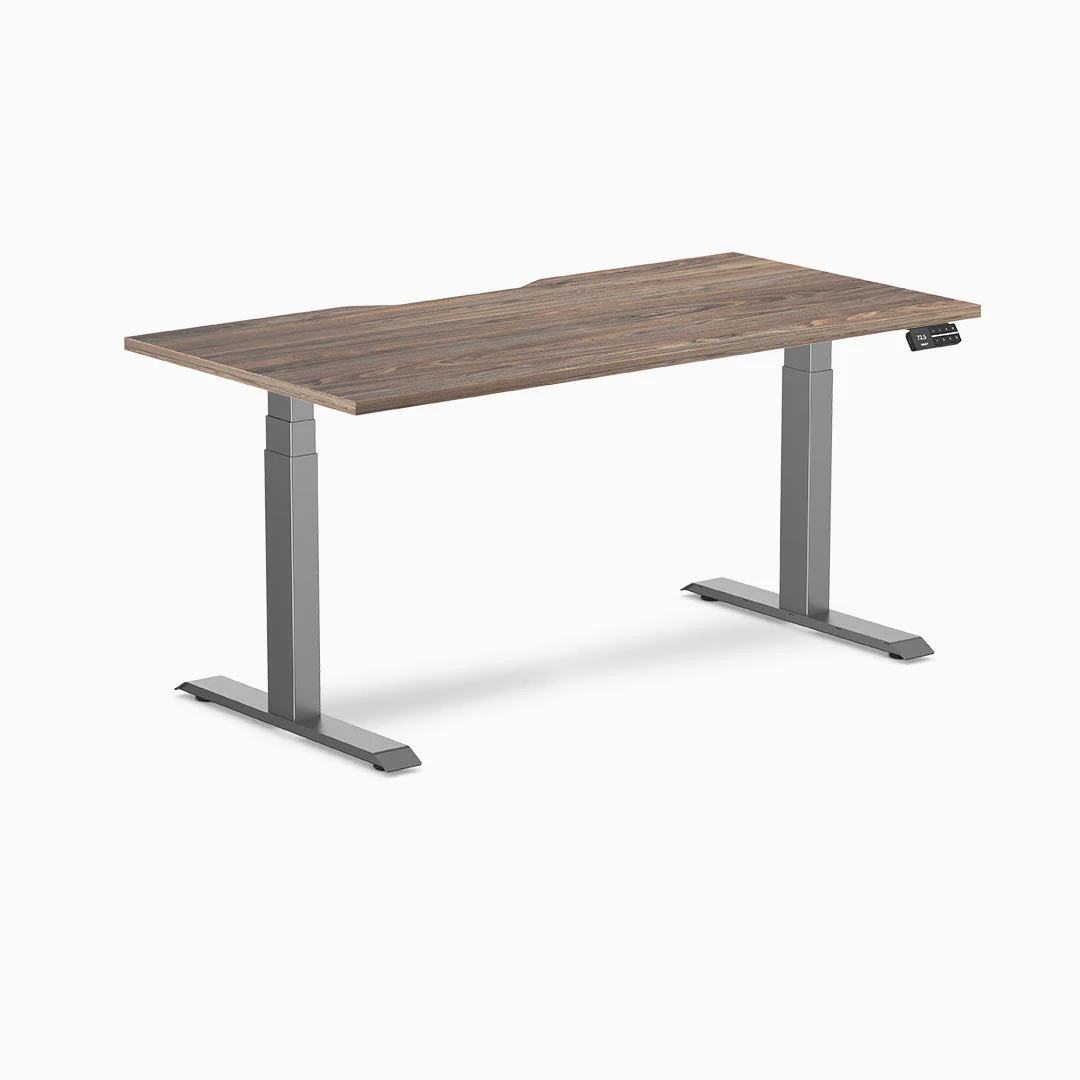 Desky Dual Scalloped Laminate Sit Stand Desk - Image 22