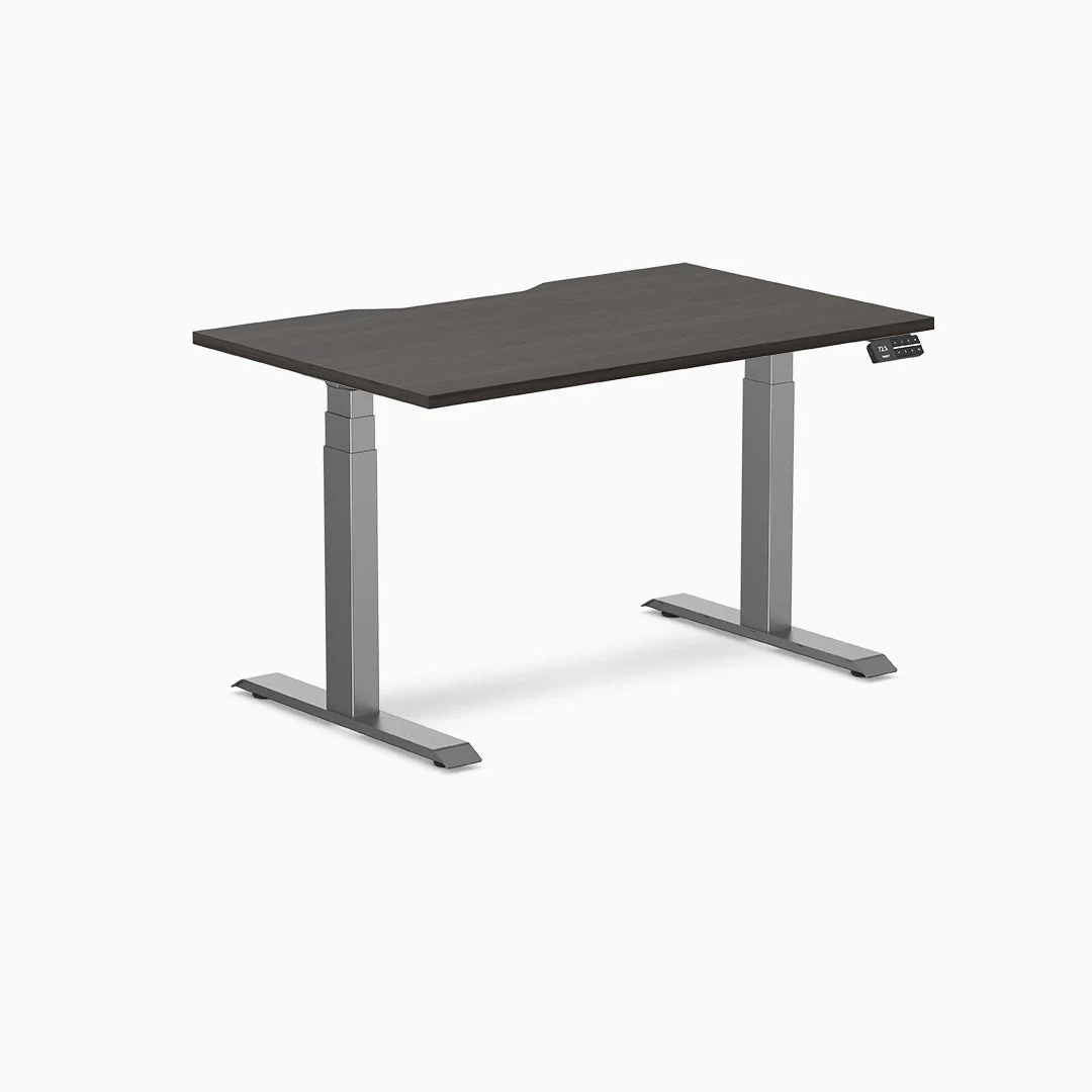 Desky Dual Scalloped Laminate Sit Stand Desk - Image 24