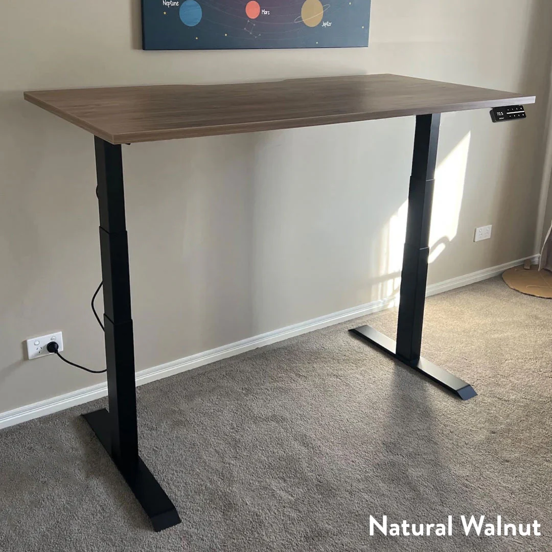 Desky Dual Scalloped Laminate Sit Stand Desk - Image 3