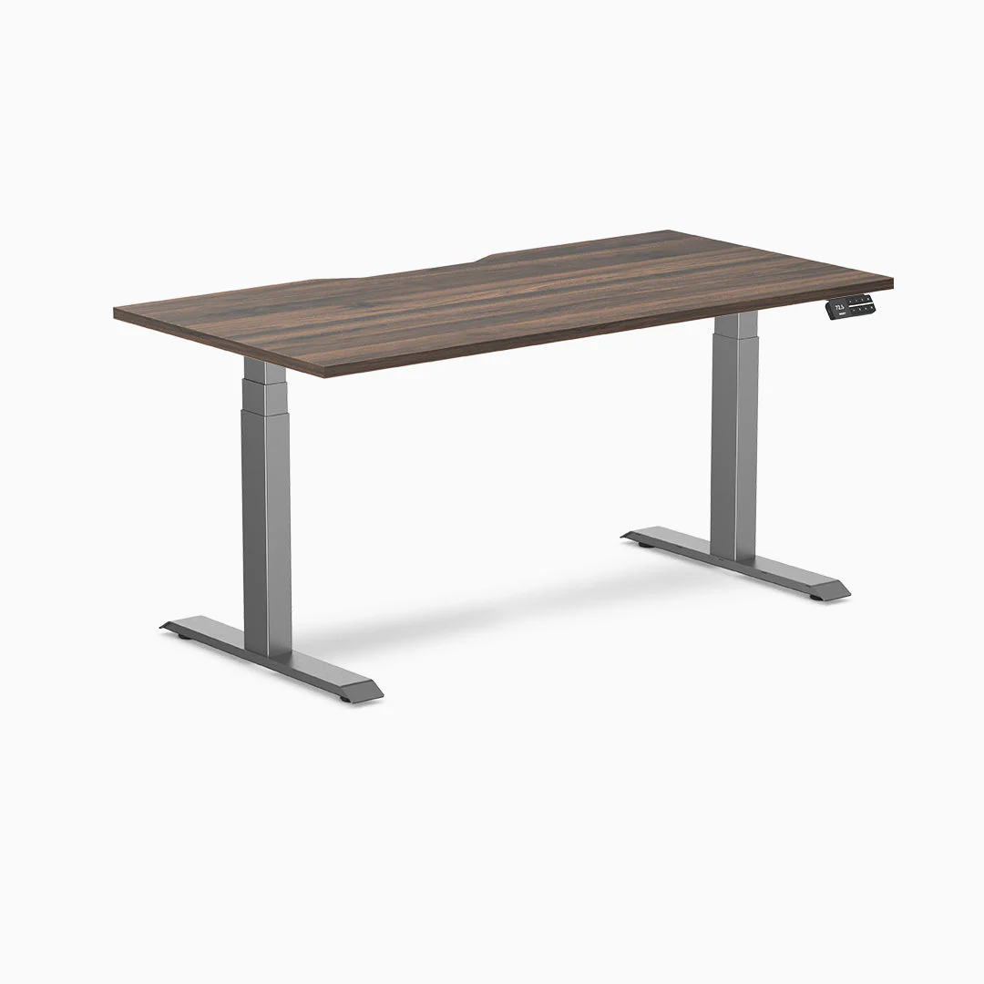 Desky Dual Scalloped Laminate Sit Stand Desk - Image 31