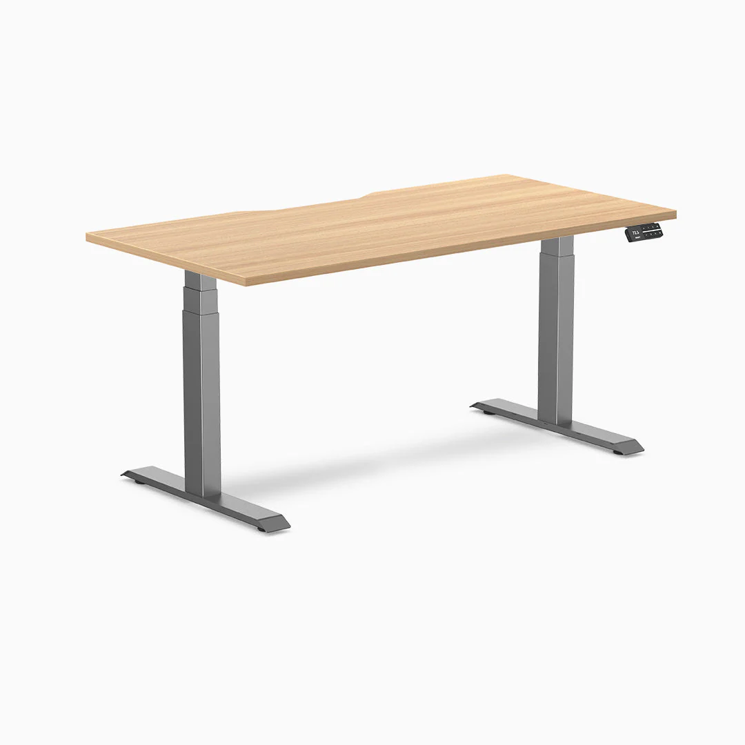 Desky Dual Scalloped Laminate Sit Stand Desk - Image 34