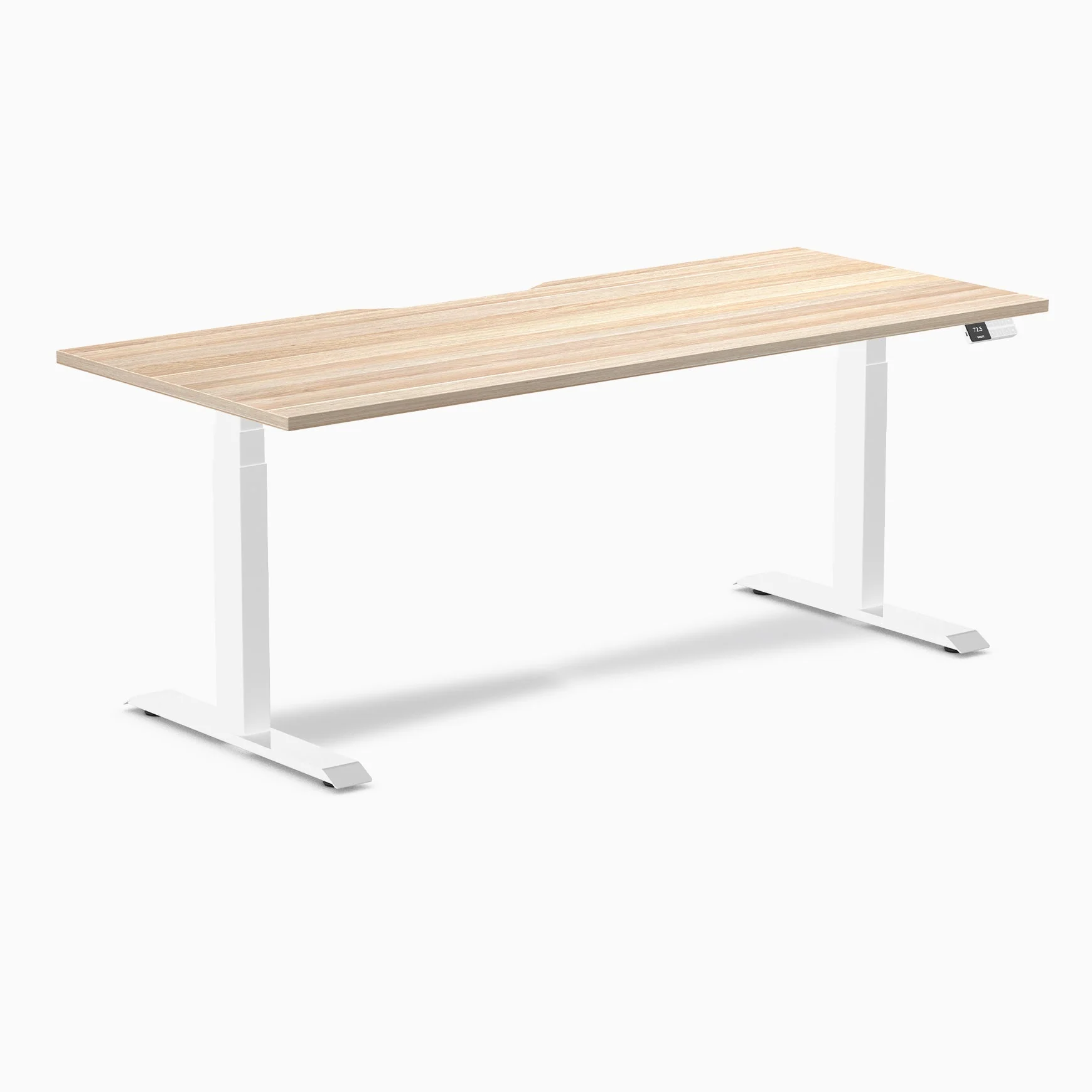 Desky Dual Scalloped Laminate Sit Stand Desk - Image 56