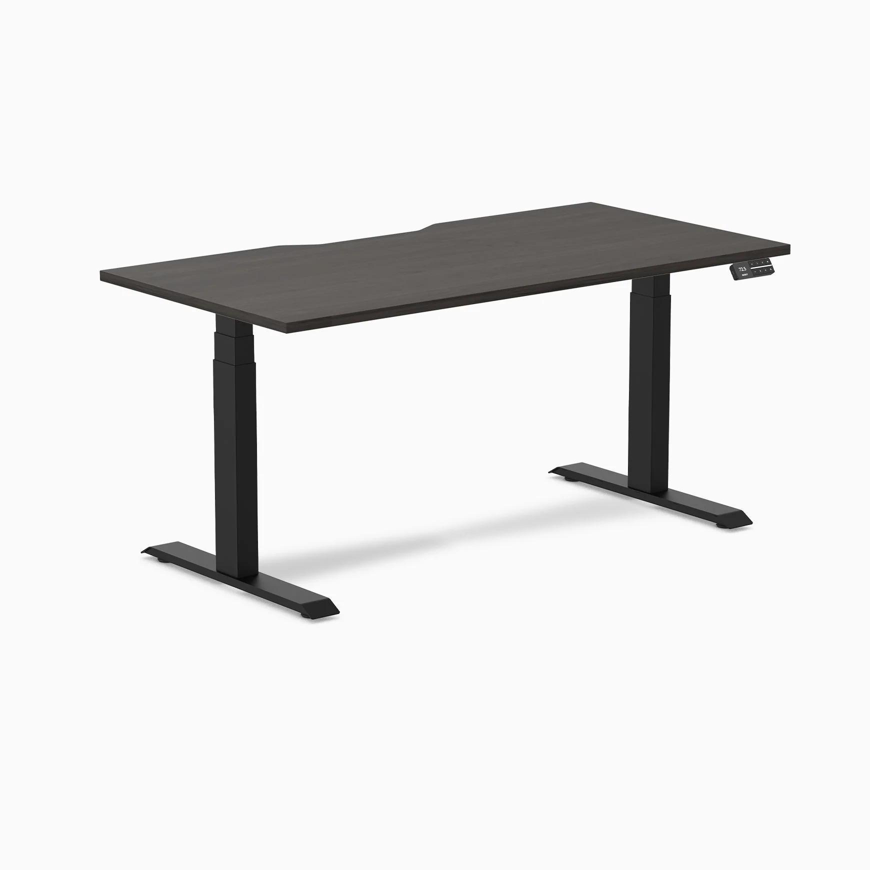 Desky Dual Scalloped Laminate Sit Stand Desk - Image 65