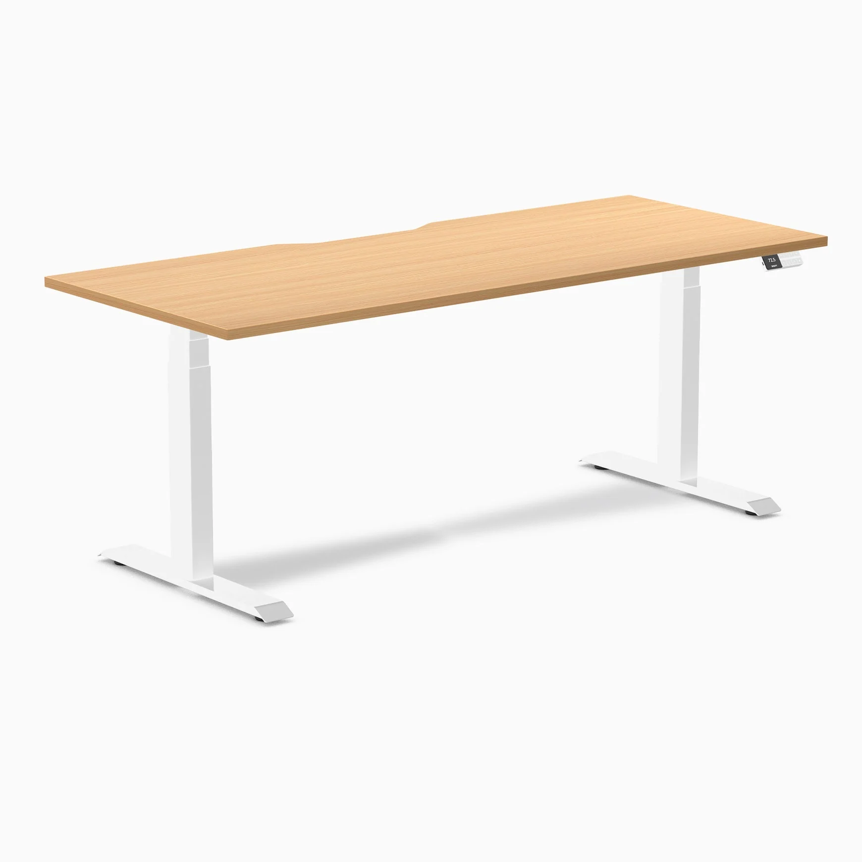 Desky Dual Scalloped Laminate Sit Stand Desk - Image 90
