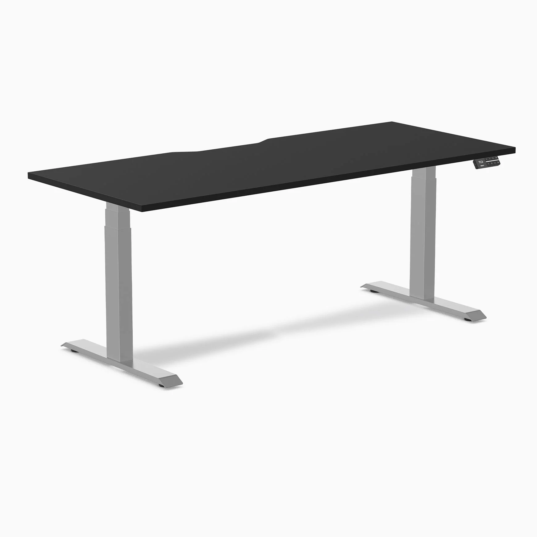 Desky Dual Scalloped Laminate Sit Stand Desk - Image 98