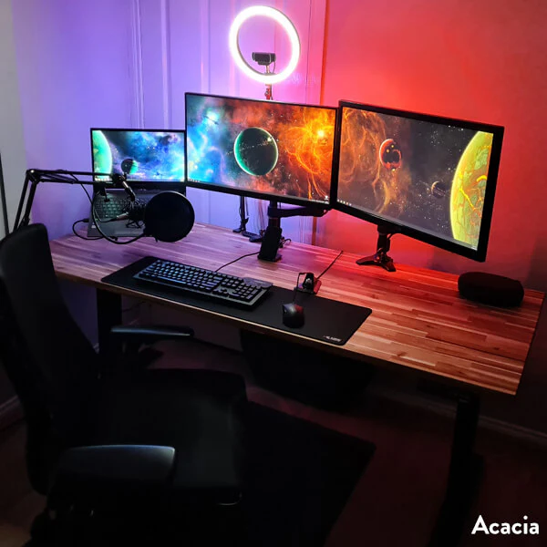 Desky Dual Softwood Sit Stand Desk - Image 6