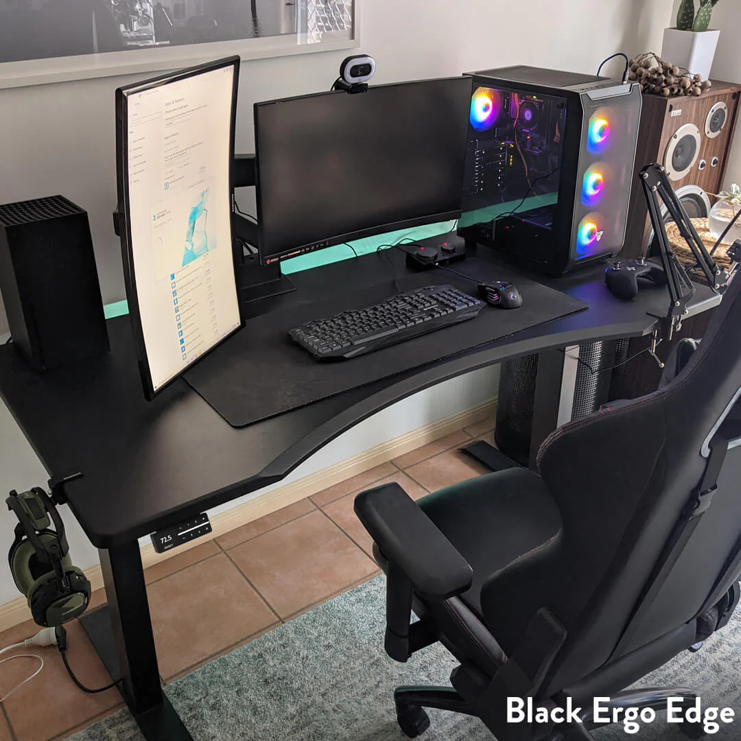 Desky Dual Ergo Edge Sit Stand Desk - Image 9