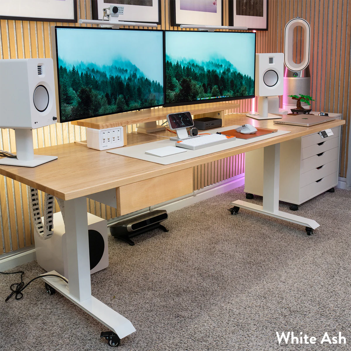 Desky Dual Hardwood Sit Stand Desk - Image 13