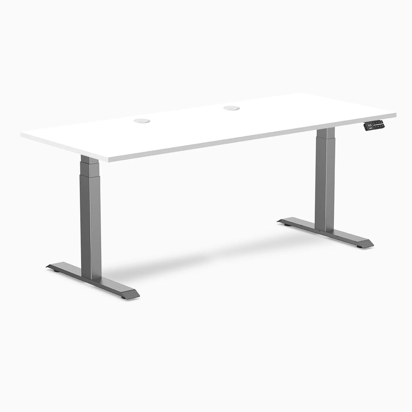 Desky Dual Laminate Sit Stand Desk - Image 141
