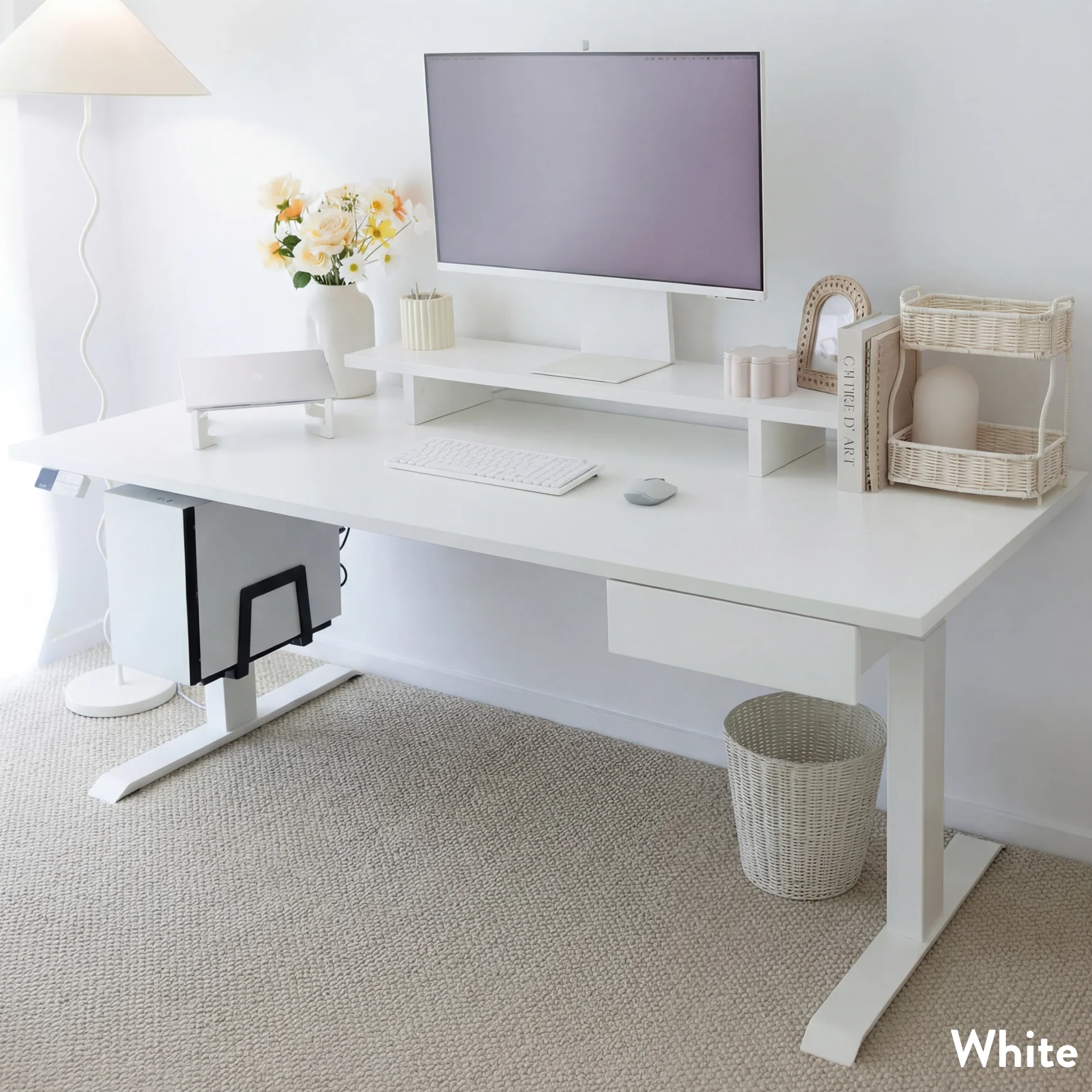 Desky Dual Laminate Sit Stand Desk - Image 17