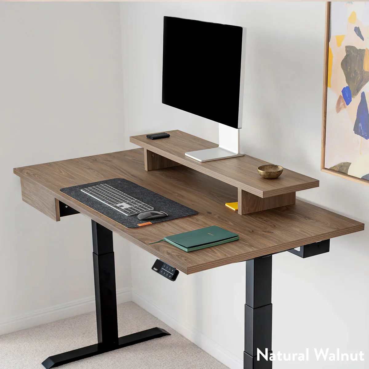 Desky Dual Laminate Sit Stand Desk - Image 3
