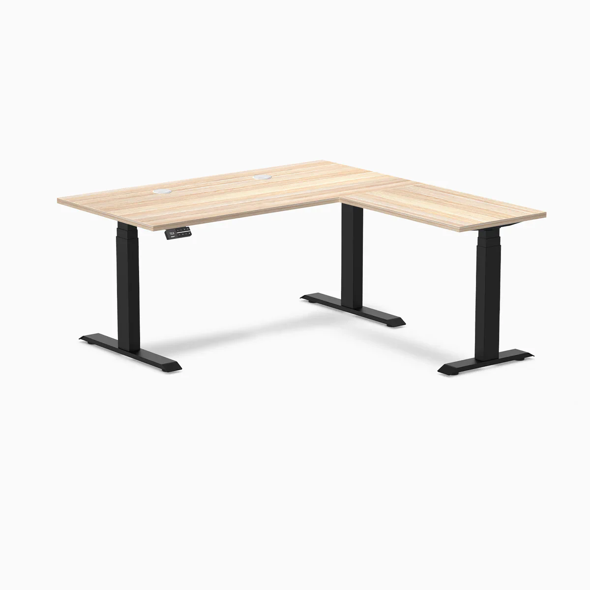 Desky L-Shape Laminate Sit Stand Desk - Image 100