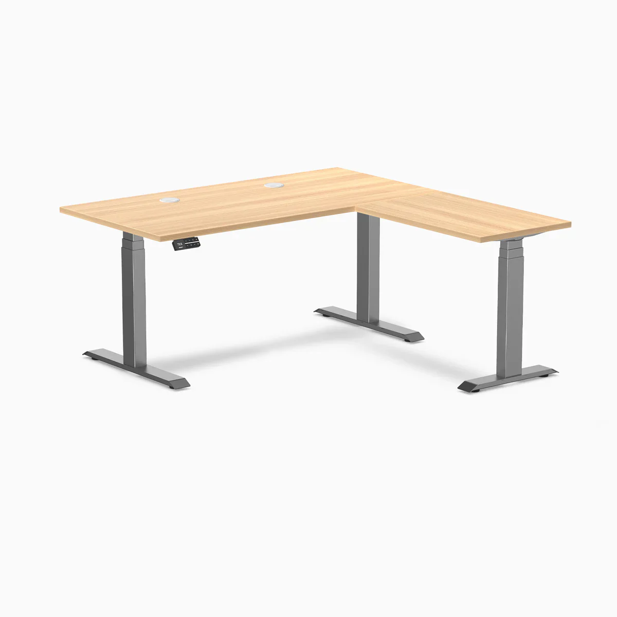 Desky L-Shape Laminate Sit Stand Desk - Image 126