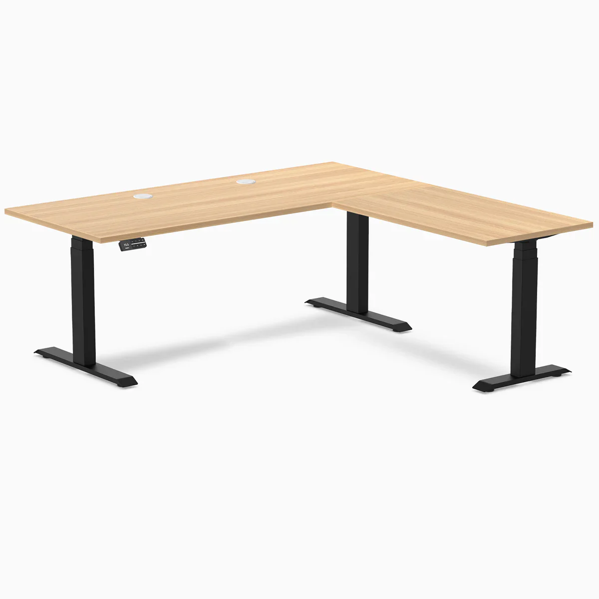 Desky L-Shape Laminate Sit Stand Desk - Image 128