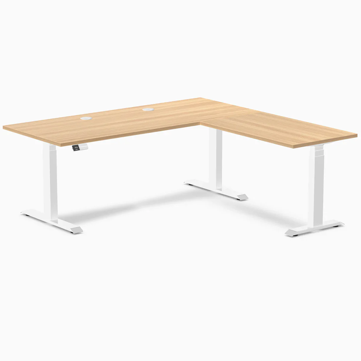 Desky L-Shape Laminate Sit Stand Desk - Image 129